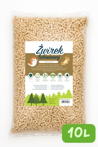 Tivo Żwirek luksusowy – naturalny drewniany pellet 10L