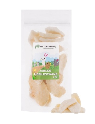 FactoryHerbs Jabłko liofilizowane dla królików i gryzoni 20 g