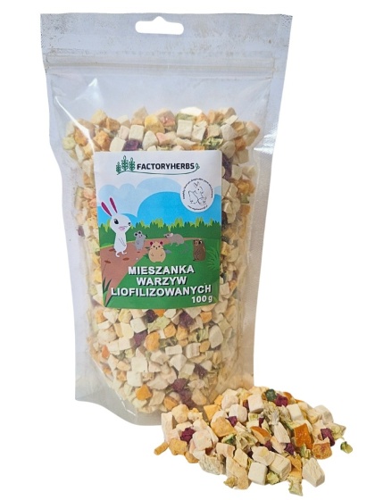 Factory Herbs Mieszanka warzyw liofilizowanych 100g - warzywa dla gryzoni i królików