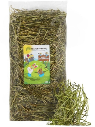 Factory Herbs Timothy Hay 500g - hay for rabbit, hay for guinea pig, hay for chinchilla