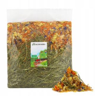 Factory Herbs hay with flowers 1,5kg- hay for rabbit, hay for guinea pig, hay for chinchilla