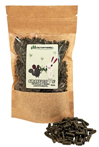 FactoryHerbs Granulat z liści babki lancetowatej 150g – naturalny dodatek dla królików i gryzoni