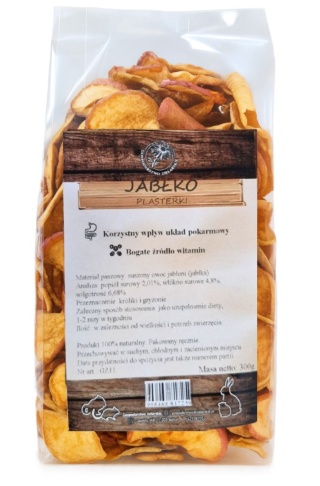 Gospodarstwo Zielarskie – Jabłko plasterki 300g dla królików i gryzoni
