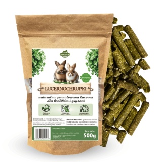 Samfarm LUCERNOCHRUPKI – granulat z lucerny dla królików i gryzoni 500g