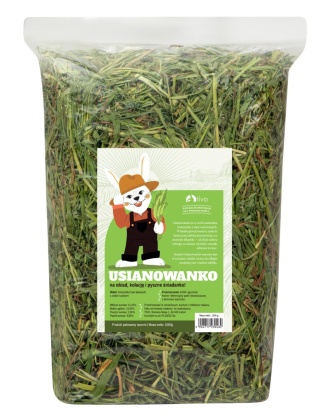 Tivo Usianowanko – Naturalne sianko z ziołami dla królika i gryzoni 1kg | Koniczyna, babka, mniszek