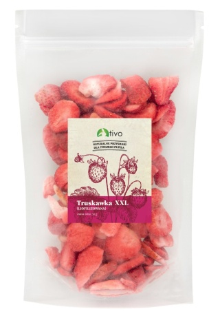 Tivo Truskawka Liofilizowana XXL 50g - przekąska dla królików, świnek morskich, szczurów, koszatniczek