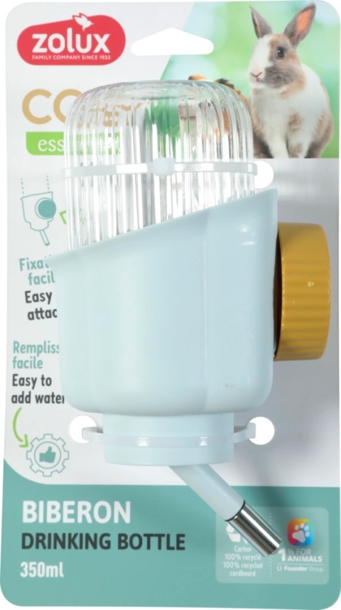 ZOLUX COSY Water Bottle for Rodents, 350 ml – Blue