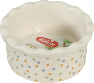 ZOLUX COSY – Miska ceramiczna dla gryzonia w groszki 150 ml