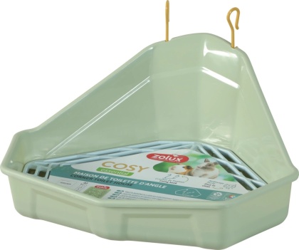 ZOLUX COSY Corner Litter Tray for Rabbits & Guinea Pigs – Green
