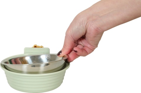 ZOLUX COSY miska dla królika i kawii, plastik/inox, 350 ml – zielona