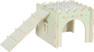 ZOLUX Domek Drewniany COSY dla królika, kawii, myszoskoczka – 25 x 25 x 20 cm