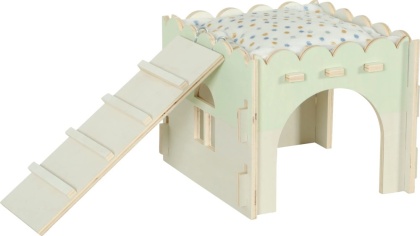 ZOLUX Domek Drewniany COSY dla królika, kawii, myszoskoczka – 25 x 25 x 20 cm