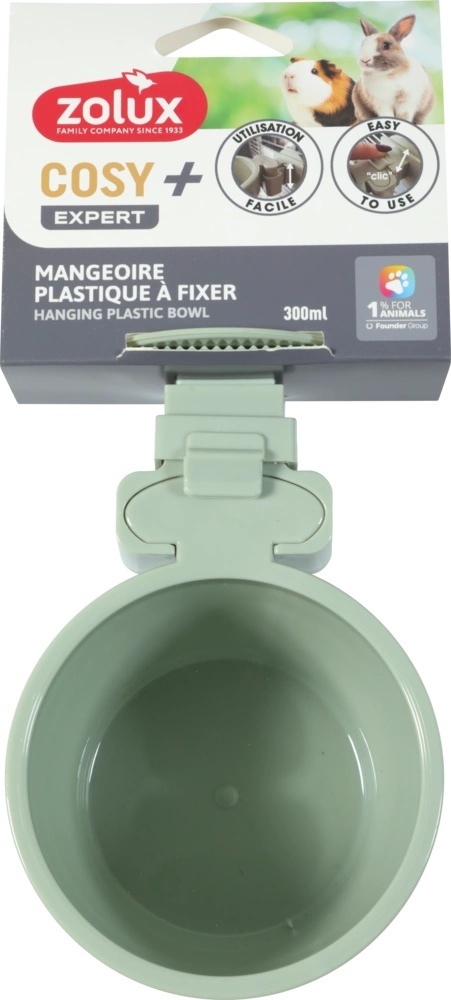 ZOLUX Miska plastikowa dla małych ssaków COSY 300 ml zielona