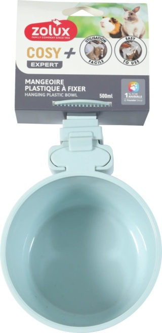ZOLUX Miska plastikowa dla małych ssaków COSY 500 ml niebieska