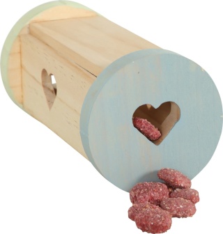 ZOLUX Zabawka na przysmaki dla królika i kawii – drewniana rolka COSY 6 × 6 × 12 cm