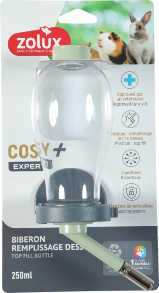 ZOLUX Poidełko dla gryzonia napełniane od góry COSY 250 ml zielone