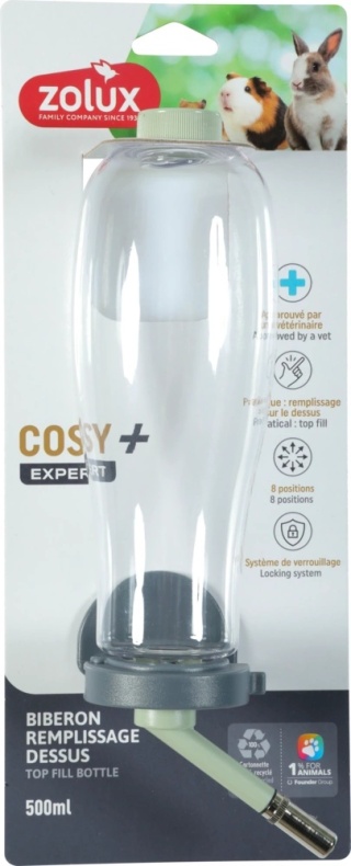 ZOLUX Poidełko dla gryzonia napełniane od góry COSY 500 ml zielone
