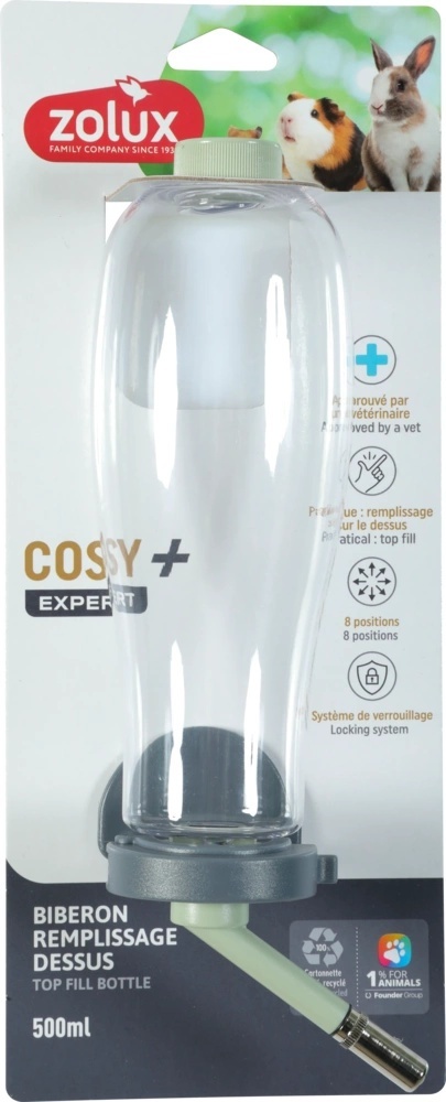 ZOLUX Poidełko dla gryzonia napełniane od góry COSY 500 ml zielone