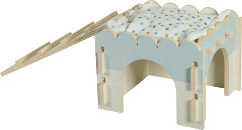 ZOLUX Domek drewniany COSY dla kawii domowej i myszoskoczka 21 × 21 × 16 cm