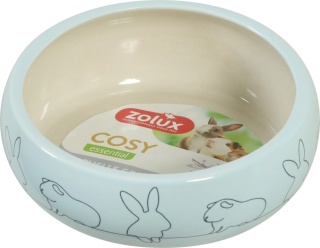 ZOLUX COSY – Miska ceramiczna dla gryzonia przeciw zachlapaniom 250 ml – niebieska