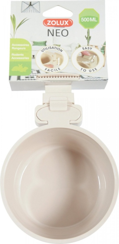 Zolux hanging bowl 300ml beige for rabbit, guinea pig, rodents