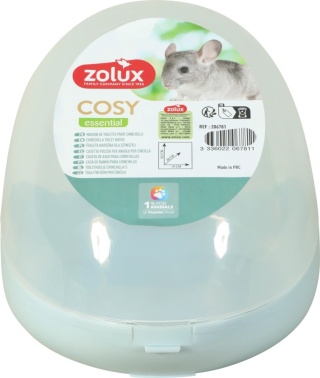 ZOLUX Chinchilla Bath Toilet COSY Blue 19.5 × 28.5 × 18.2 cm