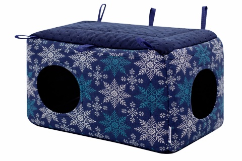 Domek z dwoma wejściami - PRAWY, dla szczurów, szynszyli, kozatniczek - akcesoria do klatki