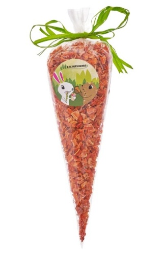 FactoryHerbs Kostki z marchewki 100g – naturalna przekąska dla królików i gryzoni