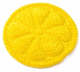Lemon Cushion 40x40 cm – Soft Minky Bed for Rabbits and Rodents