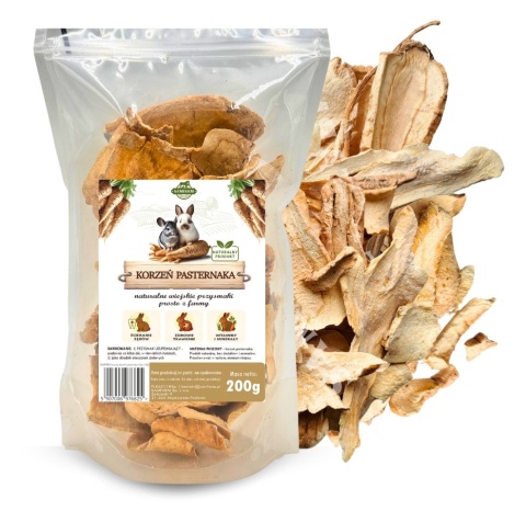 Samfarm Suszone plastry pasternaku 200 g – naturalny gryzak i przysmak dla królików i gryzoni