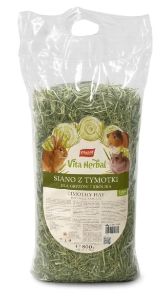 Vitapol Vita Herbal Siano z Tymotki 800 g – naturalne siano dla królików i gryzoni