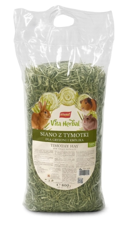 Vitapol Vita Herbal Siano z Tymotki 800 g – naturalne siano dla królików i gryzoni