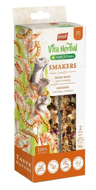 Vitapol Vita Herbal Functional Smakers Super Moce – funkcjonalna przekąska dla gryzoni wszystkożernych