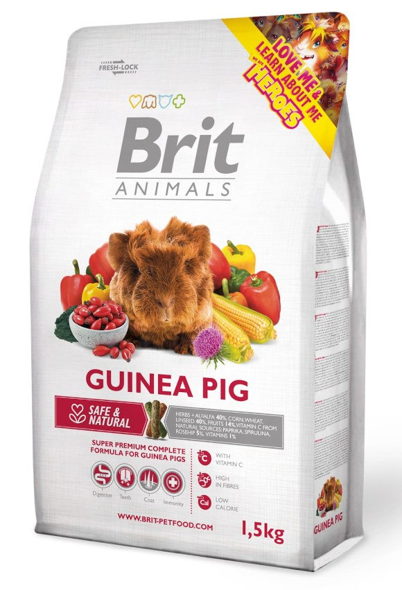Brit Animals Guinea Pig Complete pełnowartościowa karma dla świnek morskich 1,5kg