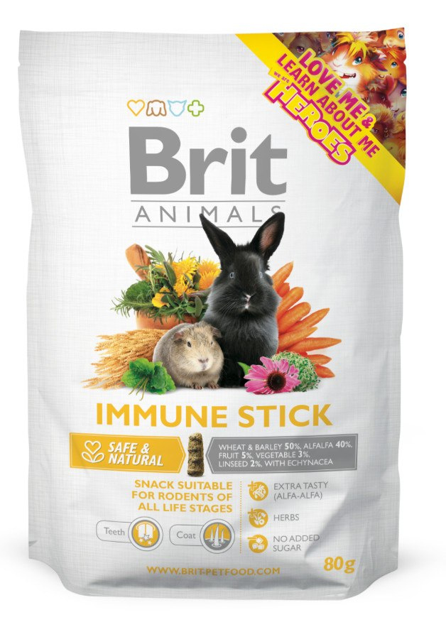 Brit Animals Immune Stick zdrowa przekąska dla gryzoni i królików Brit Animals Immune Stick zdrowa przekąska dla gryzoni i królików