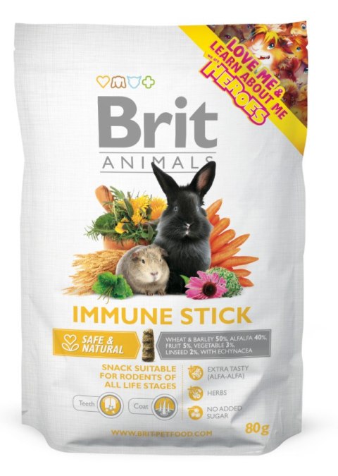 Brit Animals Immune Stick zdrowa przekąska dla gryzoni i królików Brit Animals Immune Stick zdrowa przekąska dla gryzoni i królików