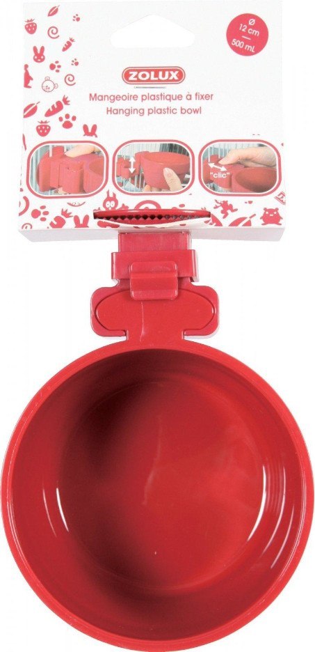 Zolux miska plastikowa do zawieszenia w klatce 500ml Zolux miska plastikowa do zawieszenia w klatce 500ml