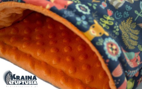 Kraina Tuptusia duża norka domek usztywniony „Leśne zwierzęta” dla gryzoni i jeży pigmejskich XL Kraina Tuptusia duża norka domek usztywniony „Leśne zwierzęta” dla gryzoni i jeży pigmejskich XL