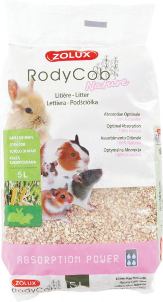 Zolux RodyCob Nature vegetable bedding - corn 5l