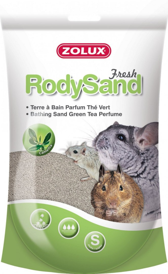 Zolux piasek do kąpieli Rody Sand 2l - różne zapachy Zolux piasek do kąpieli Rody Sand 2l - różne zapachy