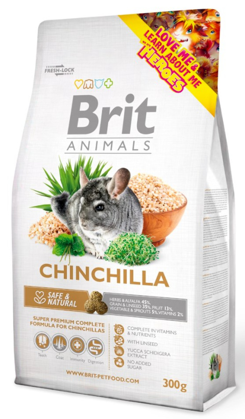 Brit Animals Chinchilla Complete pełnowartościowa karma dla szynszyli 300g