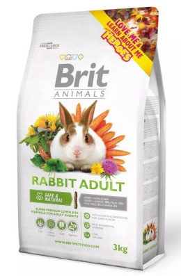 Brit Animals Rabbit Adult Complete pełnowartościowa karma dla dorosłych królików 3kg
