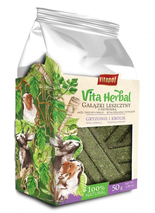 Vitapol Vita Herbal gryzaki leszczynowe z pietruszką dla gryzoni i królików 50g