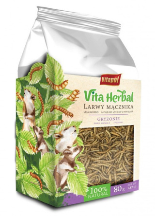 Vitapol Vita Herbal larwy mącznika dla gryzoni 80g