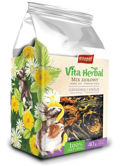 Vitapol Vita Herbal mix ziołowy dla gryzoni i królików 40g Vitapol Vita Herbal mix ziołowy dla gryzoni i królików 40g