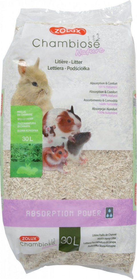 Zolux Chambiose Nature podściółka konopna 30l Zolux Chambiose Nature podściółka konopna 30l