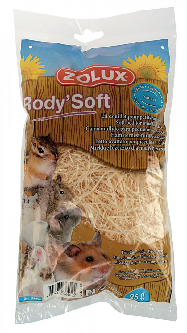 Zolux Rody Soft podściółka drewniana 25g Zolux Rody Soft podściółka drewniana 25g