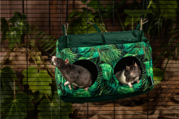 Domek podwójny "Rajski Ogród" dla szynszyli, szczurów, koszatniczek