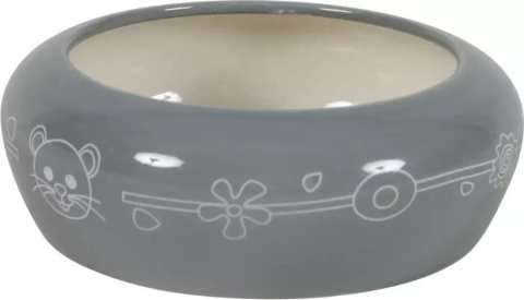 Zolux anti-spill ceramic bowl 250ml grey