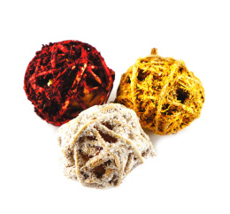 Flower balls with fruit for rabbits and rodents 3pc.
